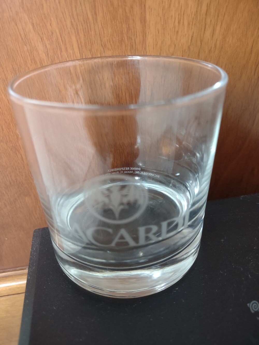 Vintage Bacardi Etched Glass